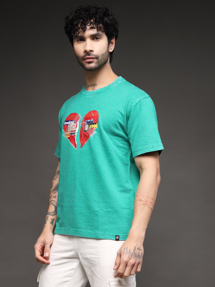Men's Green Broken Heart Tee