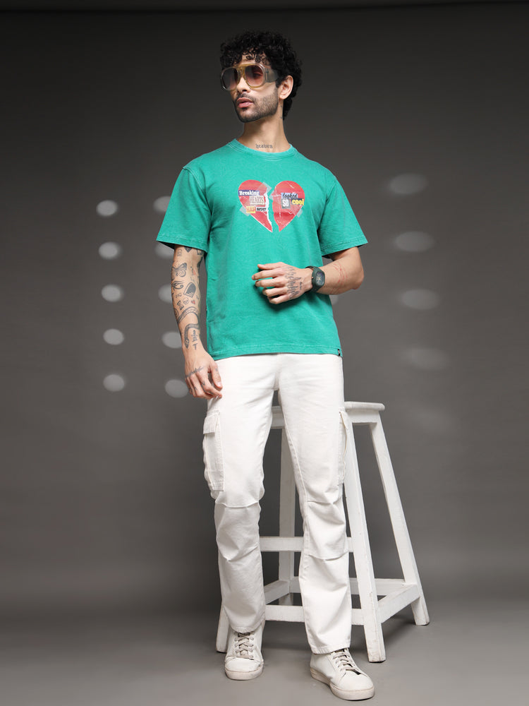 Men's Green Broken Heart Tee