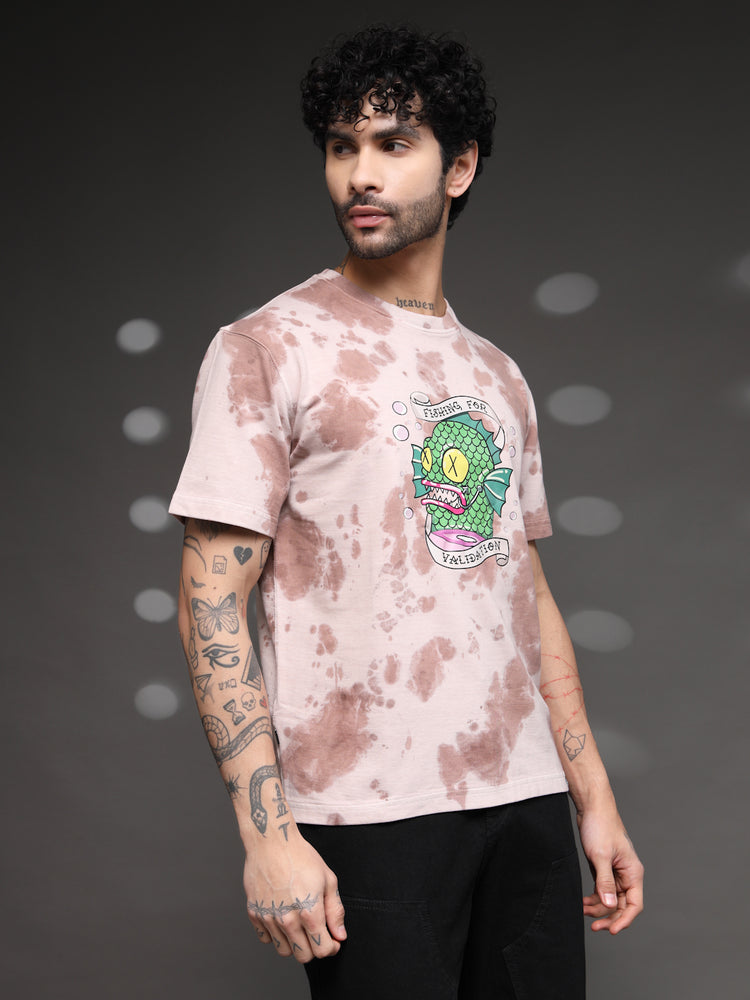 Men's Pink Tie-Dye Validation Tee
