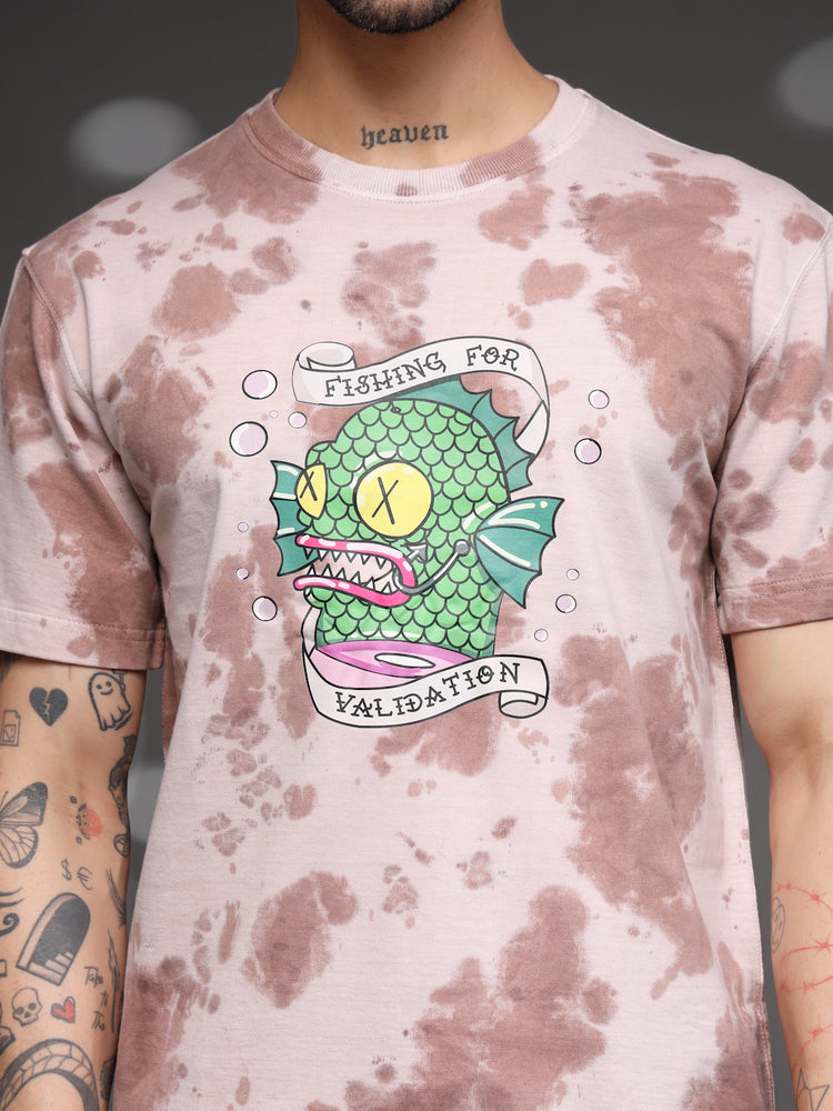 Men's Pink Tie-Dye Validation Tee
