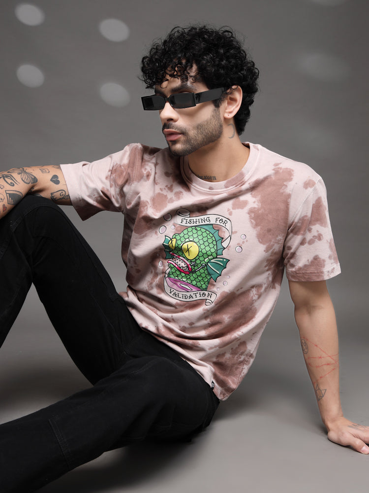 Men's Pink Tie-Dye Validation Tee