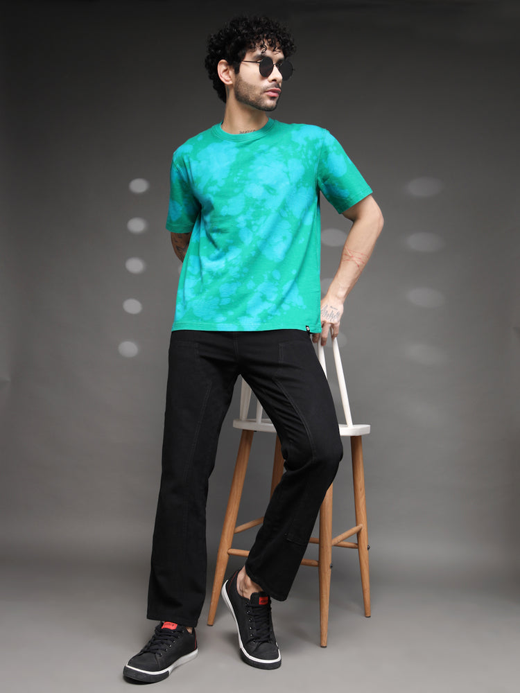 Teal Green Acid Wash T-Shirt