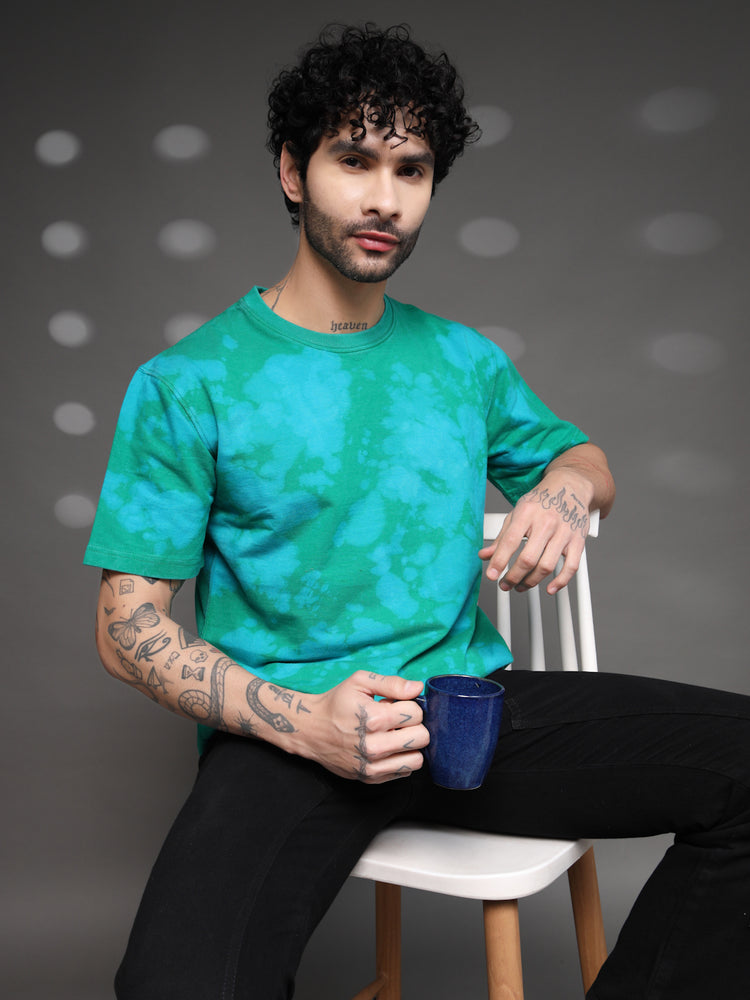 Teal Green Acid Wash T-Shirt