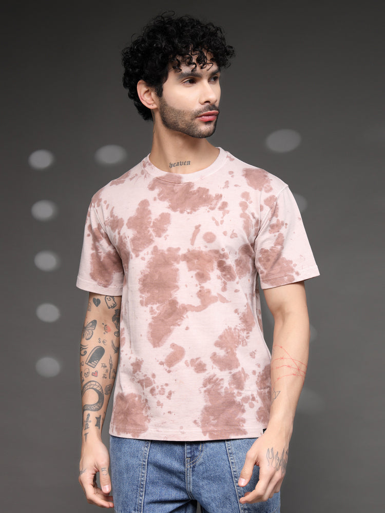 Men's Brown Tie-Dye Tee