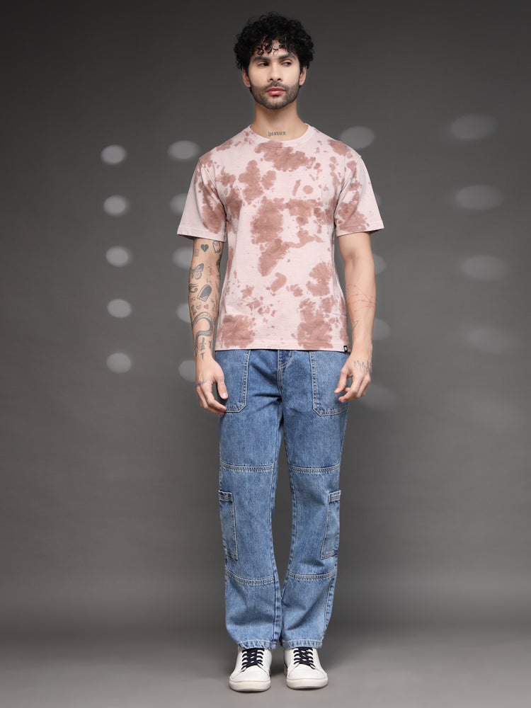 Men's Brown Tie-Dye Tee