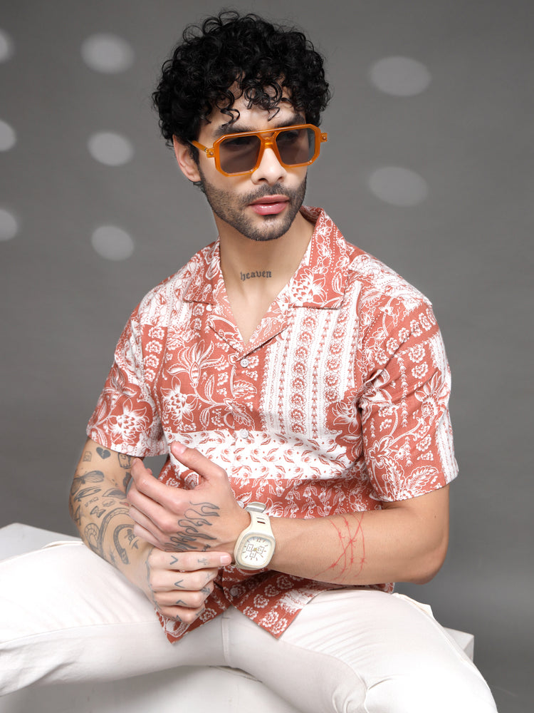 Rusty Floral Resort Cuban Shirt