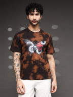 Men's Brown Tie-Dye Butterfly Tee