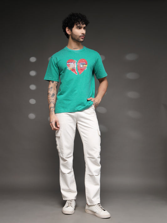 Men's Green Broken Heart Tee