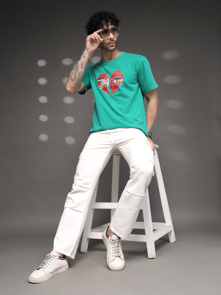 Men's Green Broken Heart Tee
