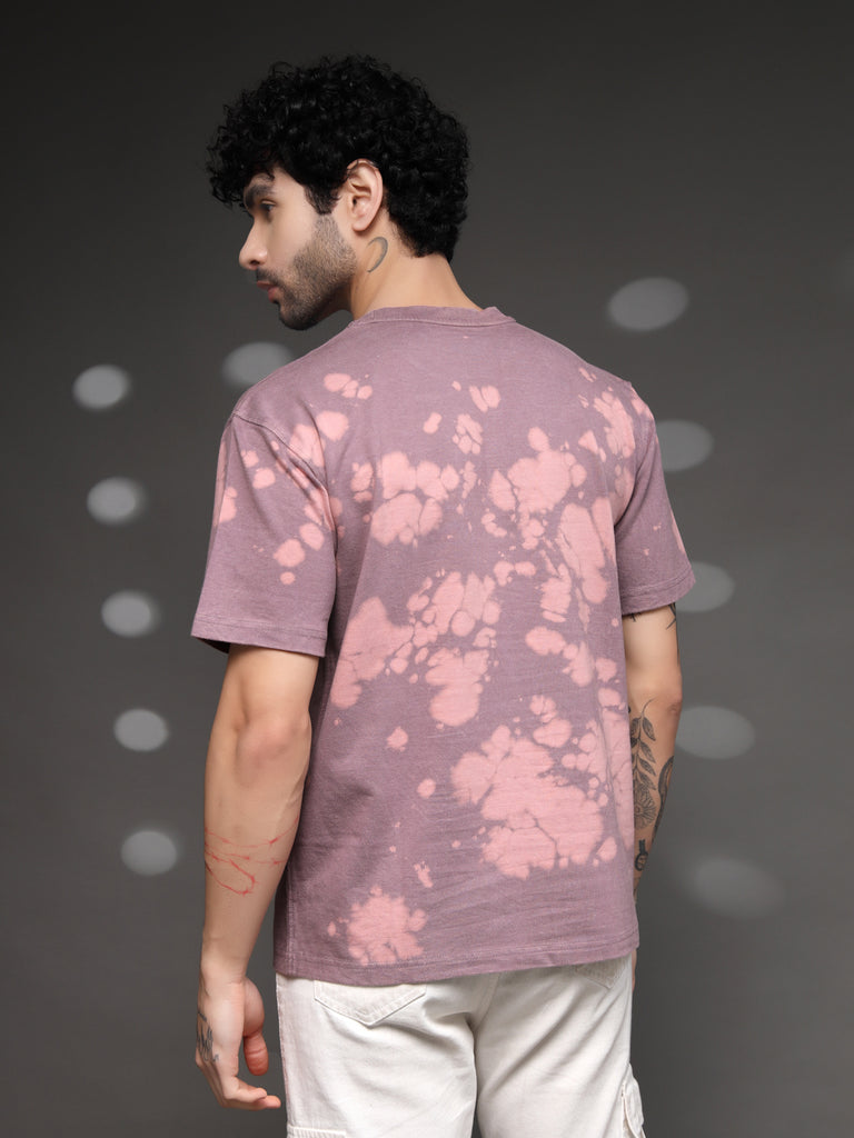 Men's Mauve Tie-Dye Tiger Tee