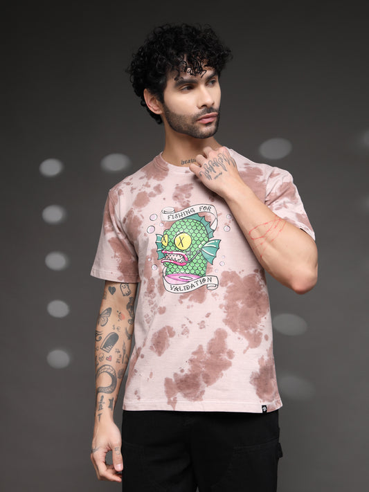 Men's Pink Tie-Dye Validation Tee