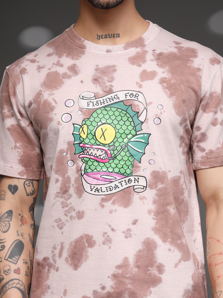 Men's Pink Tie-Dye Validation Tee