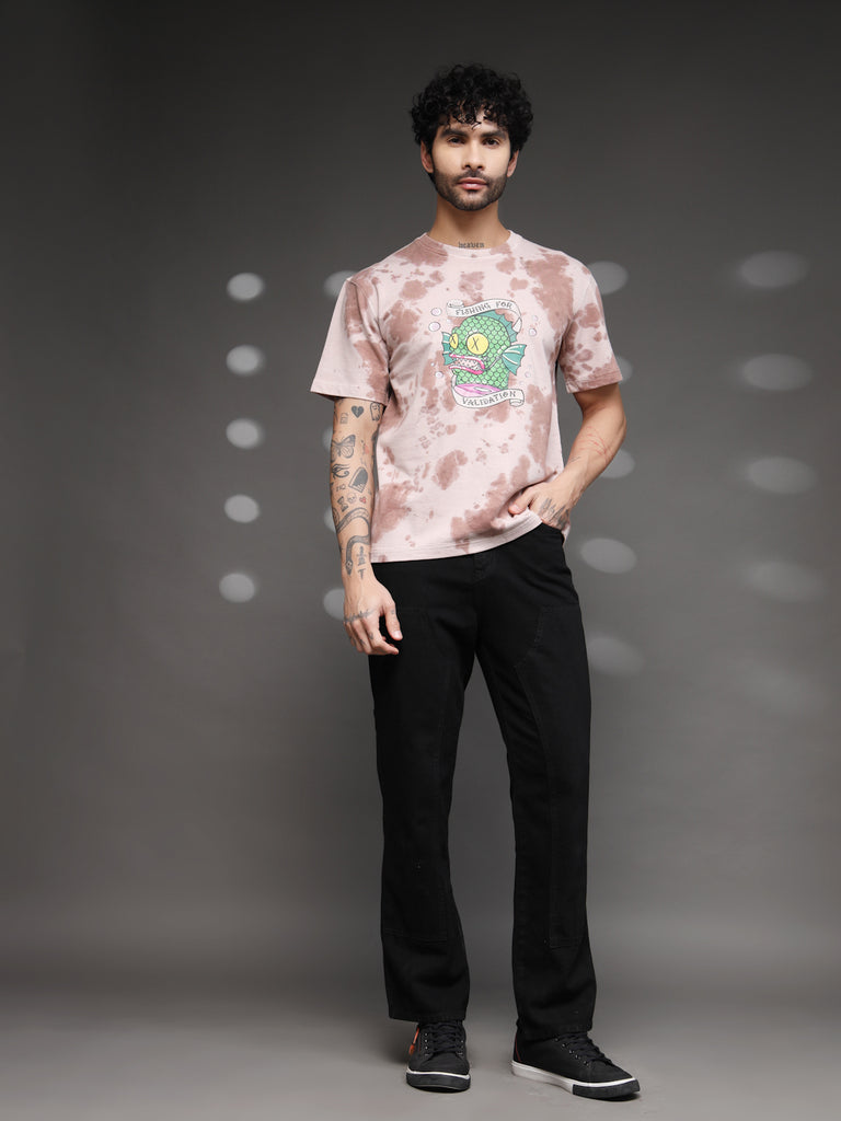 Men's Pink Tie-Dye Validation Tee