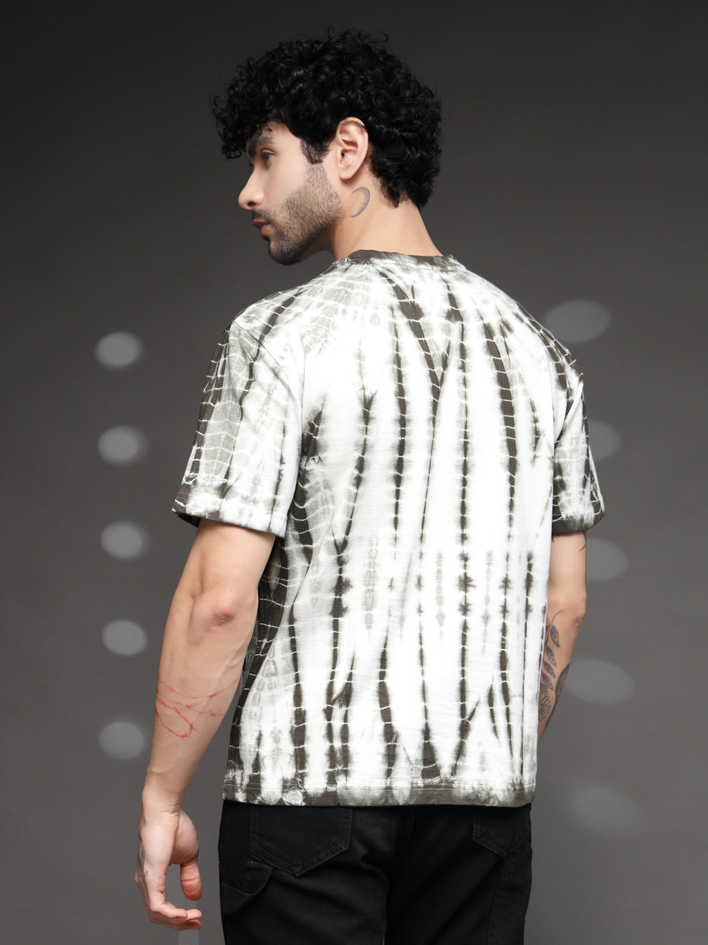 Olive Green Acid Wash  tie dye T-Shirt