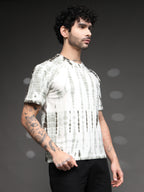 Olive Green Acid Wash  tie dye T-Shirt