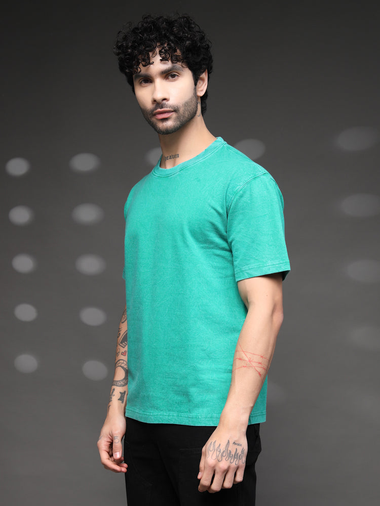 Sea Green Acid Wash T-Shirt