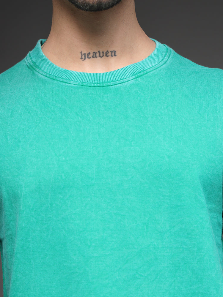 Sea Green Acid Wash T-Shirt