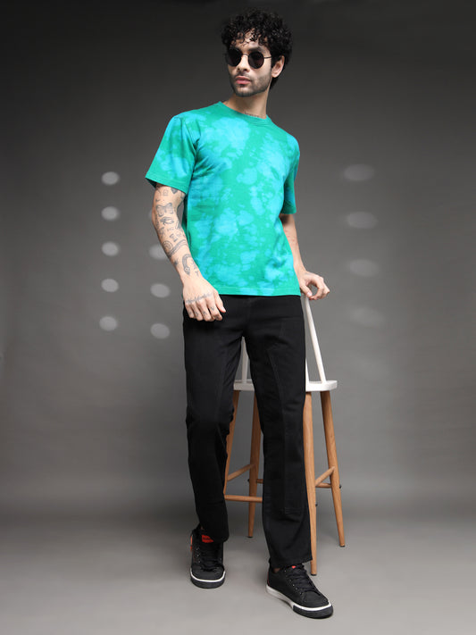 Teal Green Acid Wash T-Shirt