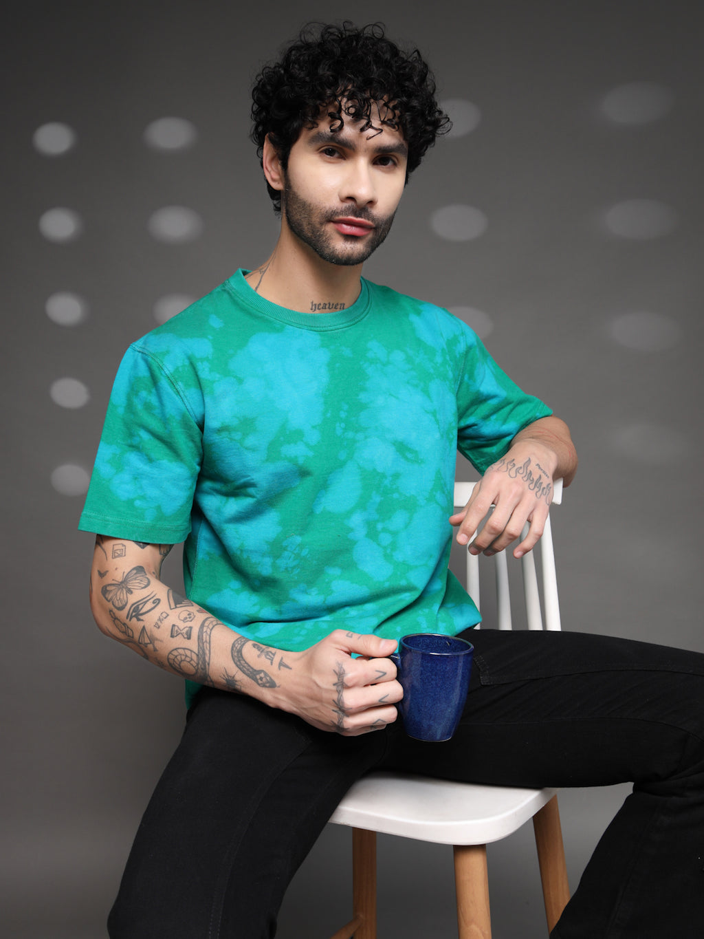 Teal Green Acid Wash T-Shirt