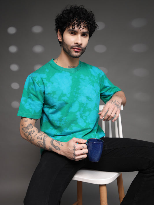 Teal Green Acid Wash T-Shirt