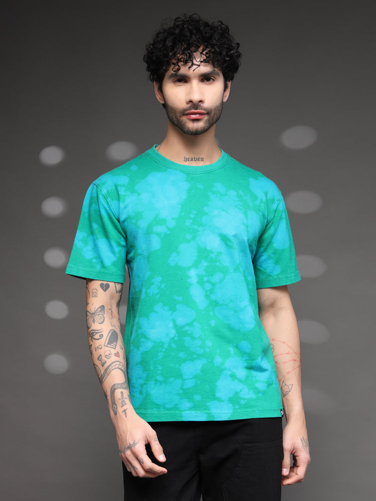 Teal Green Acid Wash T-Shirt