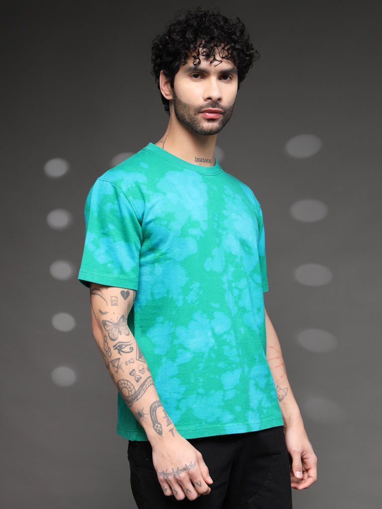 Teal Green Acid Wash T-Shirt