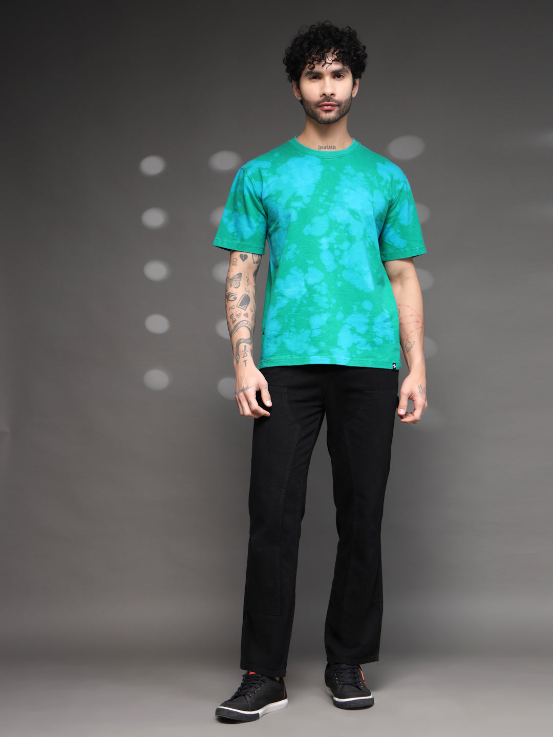 Teal Green Acid Wash T-Shirt
