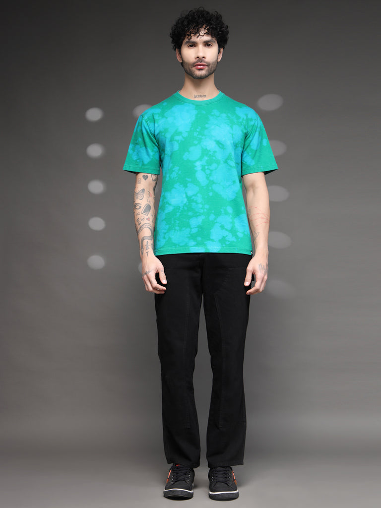 Teal Green Acid Wash T-Shirt