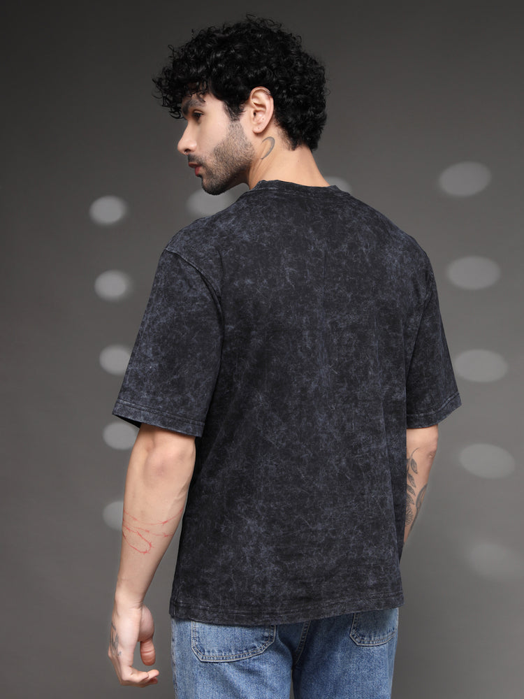 Black Grey Acid Wash T-Shirt