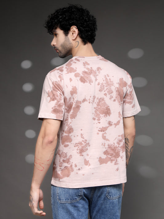 Men's Brown Tie-Dye Tee