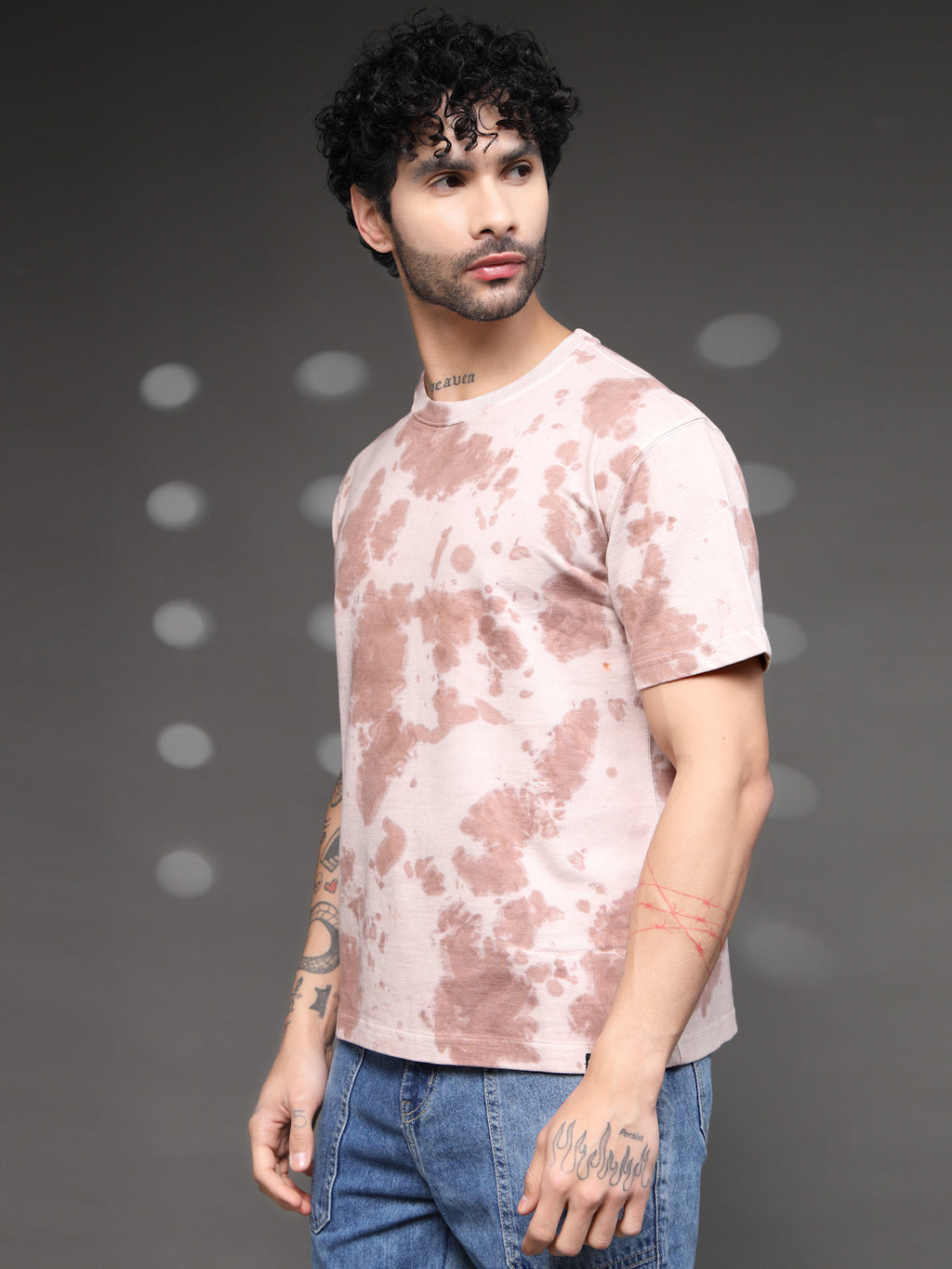 Men's Brown Tie-Dye Tee