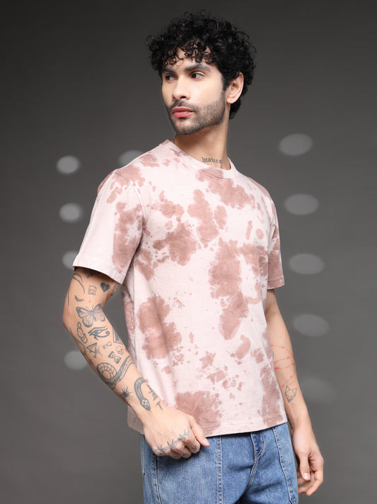 Men's Brown Tie-Dye Tee