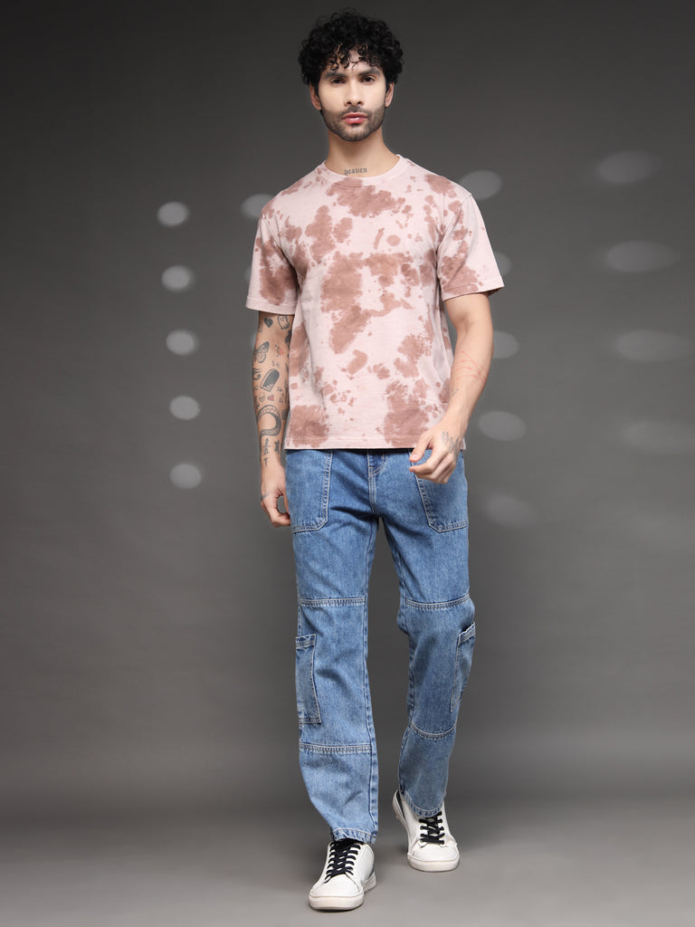 Men's Brown Tie-Dye Tee