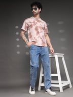 Men's Brown Tie-Dye Tee