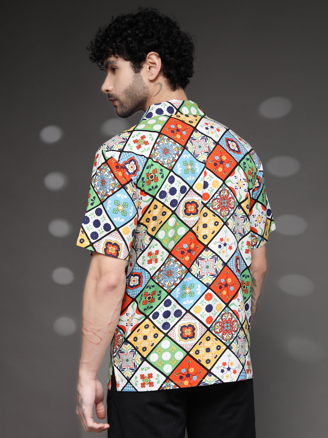 Men's Colorful Moroccan Tile Shirt