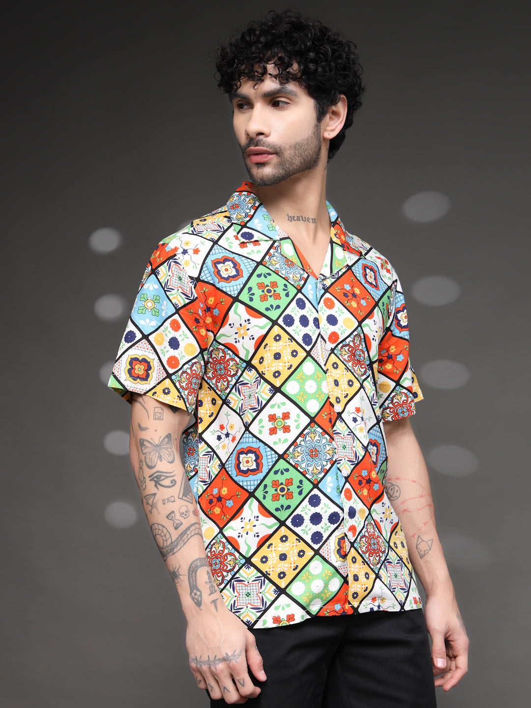Men's Colorful Moroccan Tile Shirt