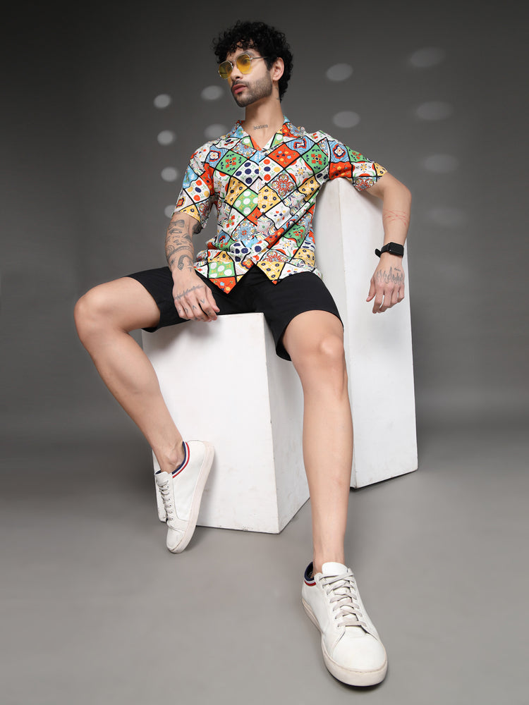 Men's Colorful Moroccan Tile Shirt