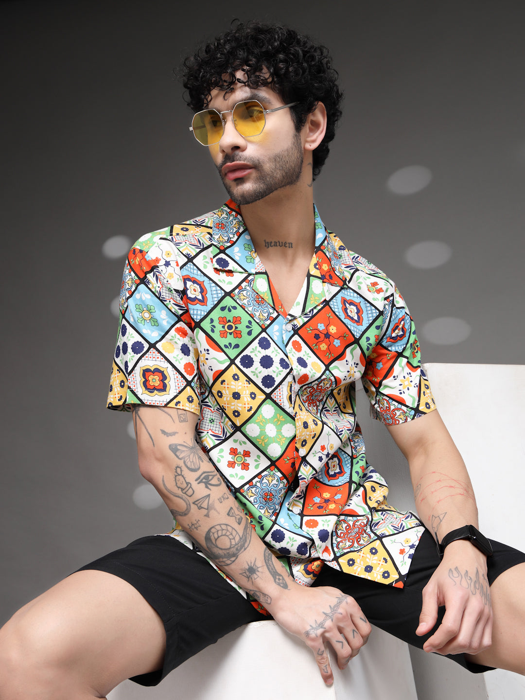 Men's Colorful Moroccan Tile Shirt