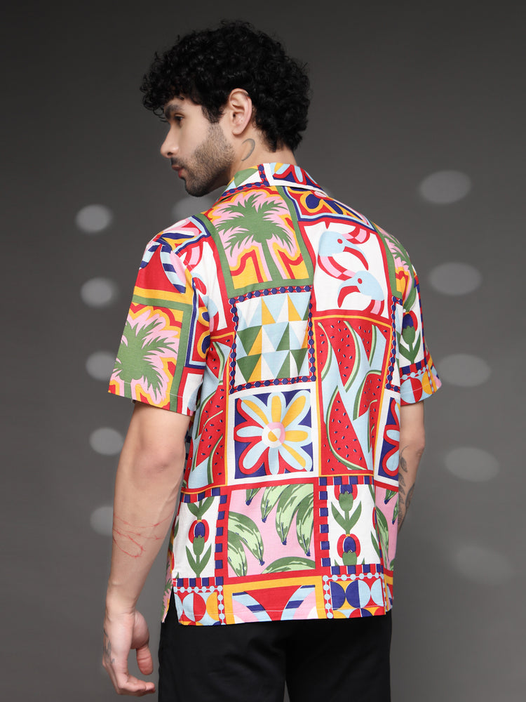 Men's Vibrant Tropical Fruit Shirt