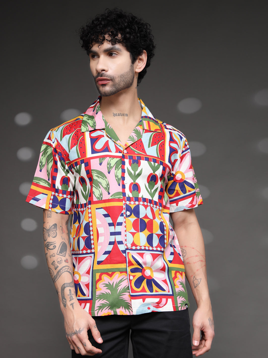 Men's Vibrant Tropical Fruit Shirt