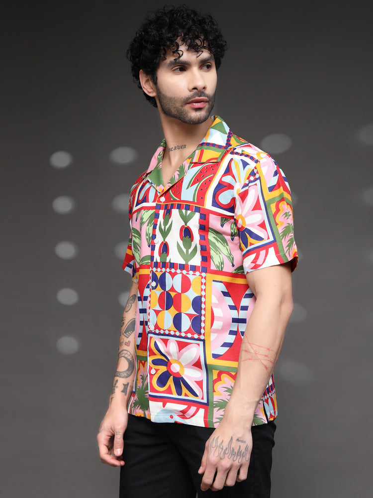 Men's Vibrant Tropical Fruit Shirt