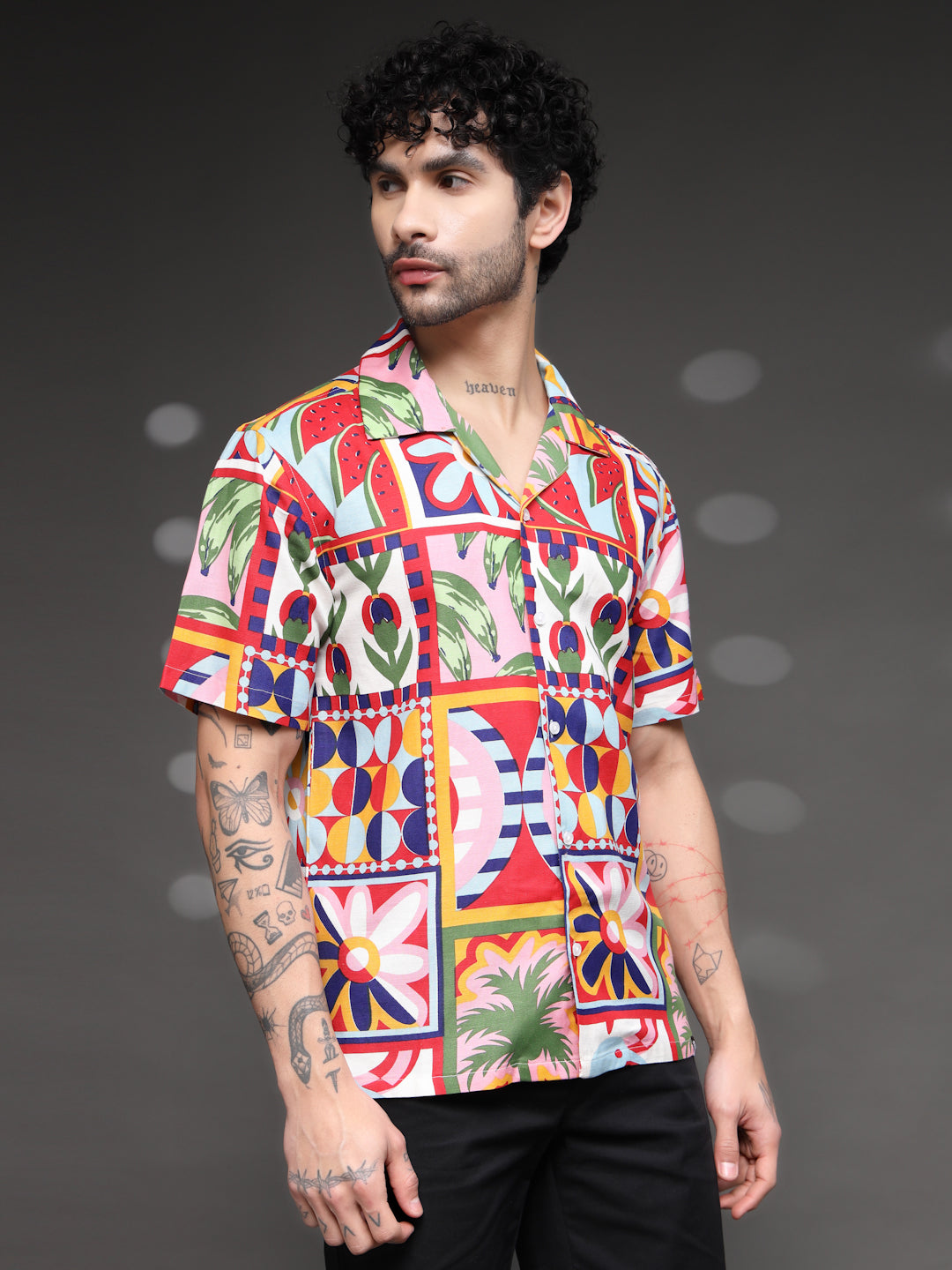 Men's Vibrant Tropical Fruit Shirt