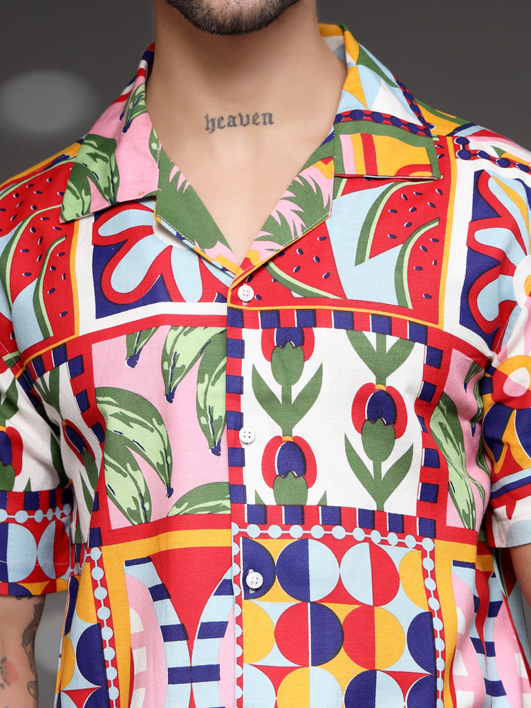 Men's Vibrant Tropical Fruit Shirt