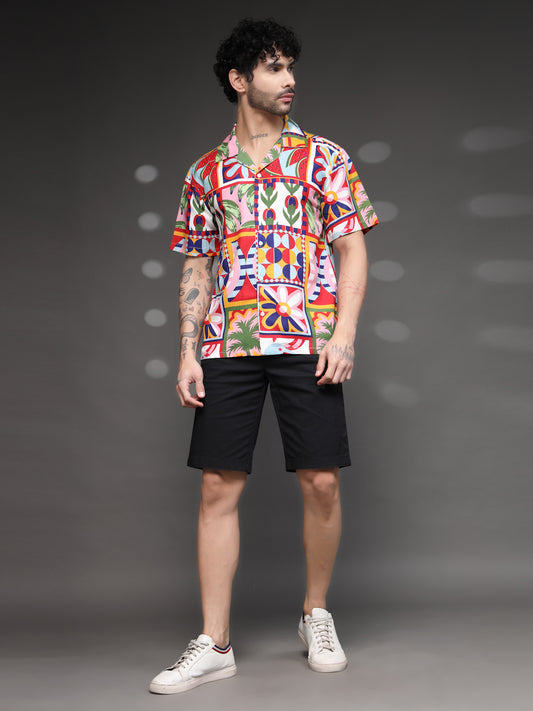 Men's Vibrant Tropical Fruit Shirt