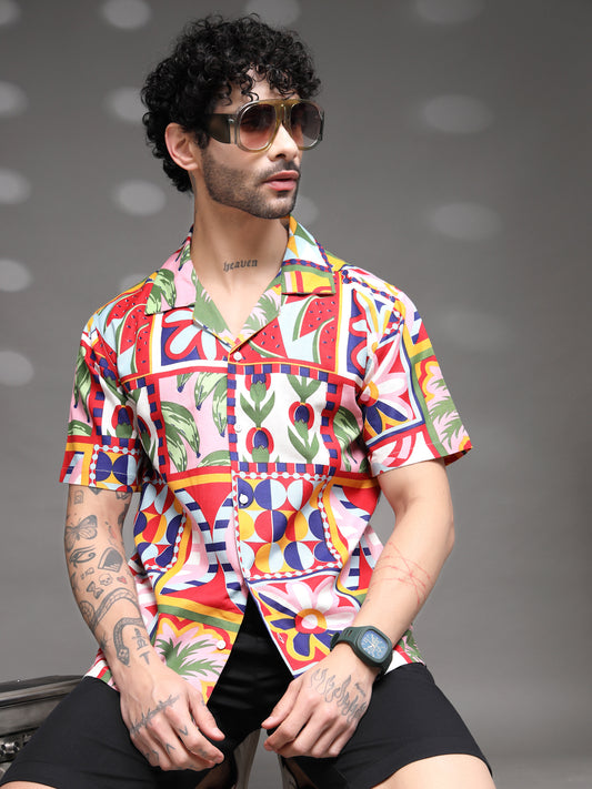 Men's Vibrant Tropical Fruit Shirt