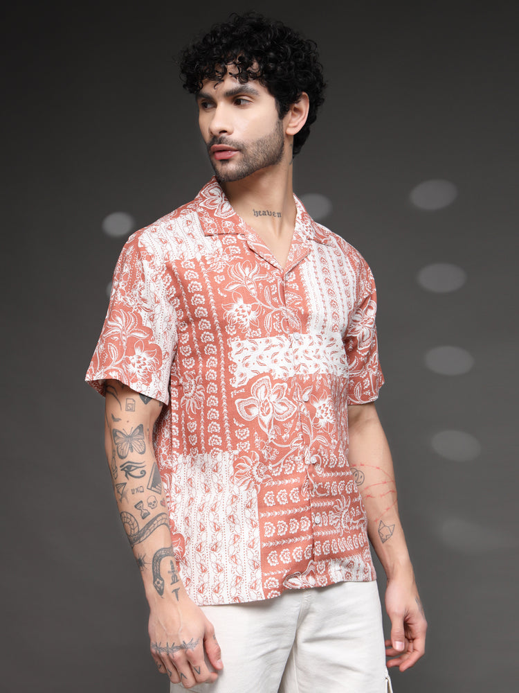 Rusty Floral Resort Cuban Shirt
