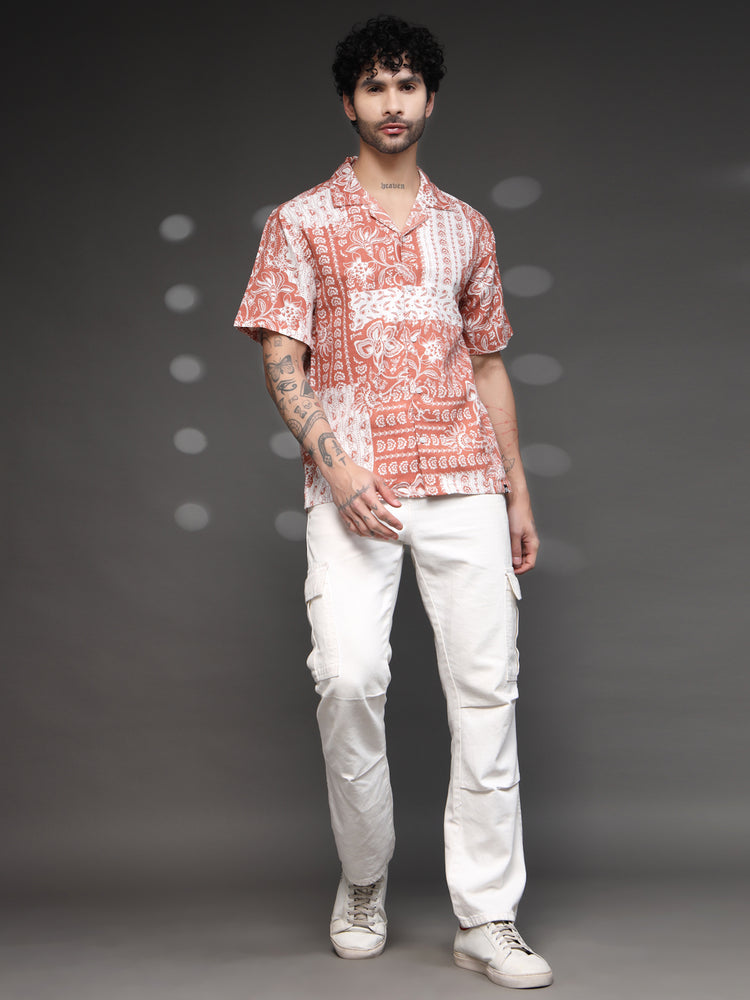 Rusty Floral Resort Cuban Shirt